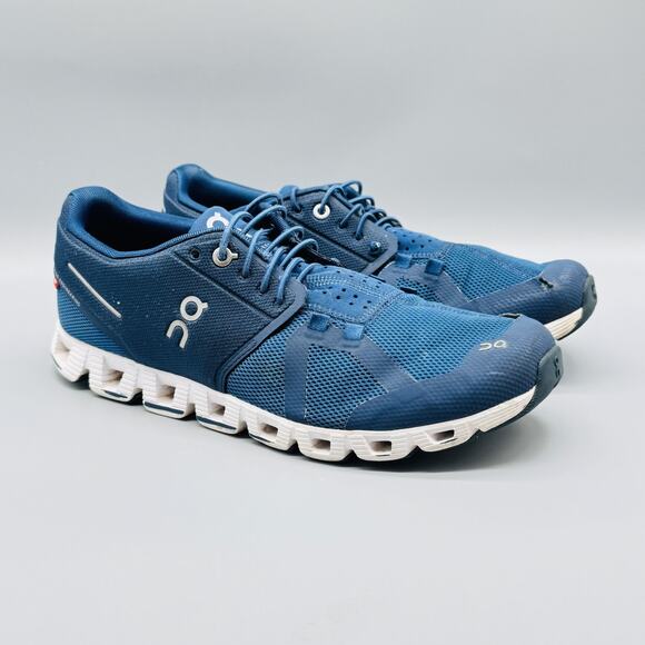 On Shoes Mens 8.5 Blue Cloud Swiss Engineering Lightweight Running Gym Sneakers - Picture 2 of 12